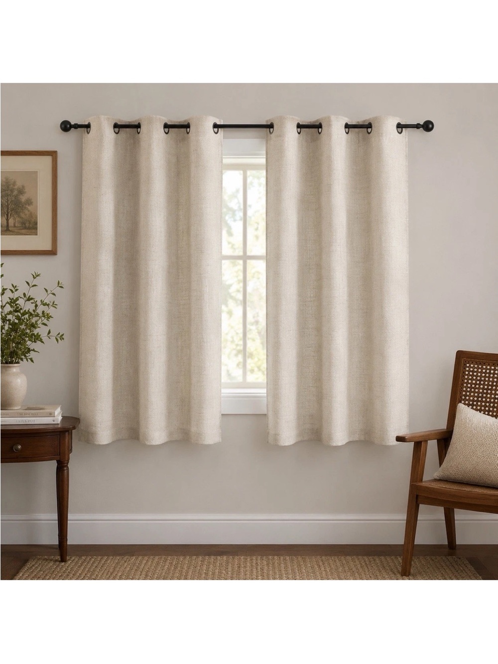 Vintage Louis Hornick Spinnaker 80s Country Farmhouse Tier Curtains 50x36